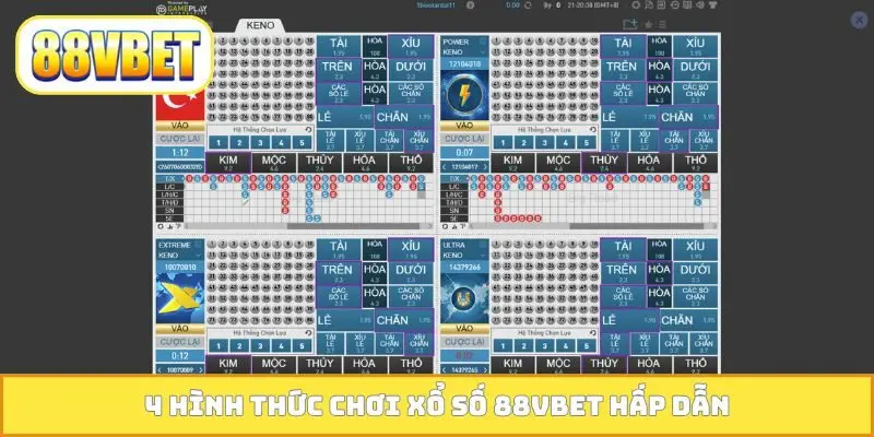 4 hình thức chơi xổ số 88VBET hấp dẫn