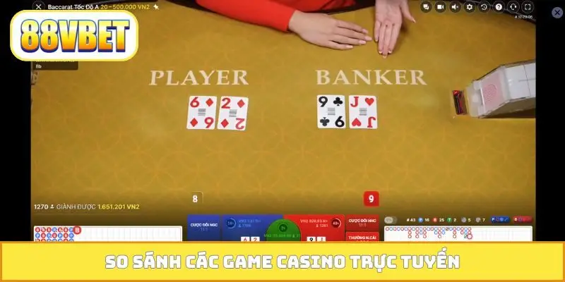 So sánh các game Casino